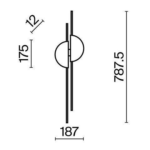 Настенный светодиодный светильник Maytoni Skyline MOD179WL-L22BS4K1