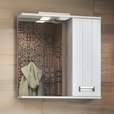 Шкаф навесной с зеркалом Diana 700 (правый) со спотом