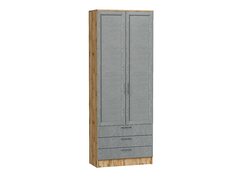Шкаф двухстворчатый Стиль ШК-803 с ящиками Grey Softwood Дуб Вотан