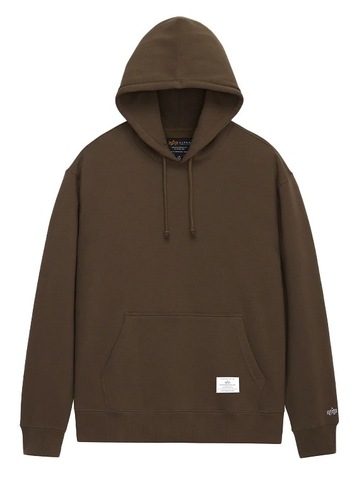 Толстовка Alpha Industries Essential Hoodie Espresso (Темно-коричневая)