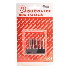 Набор метчиков для шуруповерта M3 -M8 HSS (BIT-1) 5пр Bucovice(CzTool) 948100