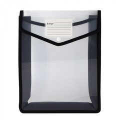 
          Папка-конверт на кнопке Alingar, A4, 330х250х75 мм, вертикальная, 450 мкм, карман для визитки, ассорти, прозрачная