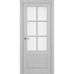 Купить Межкомнатная дверь экошпон Турин 541ПФ.2221 дуб серый остеклённая