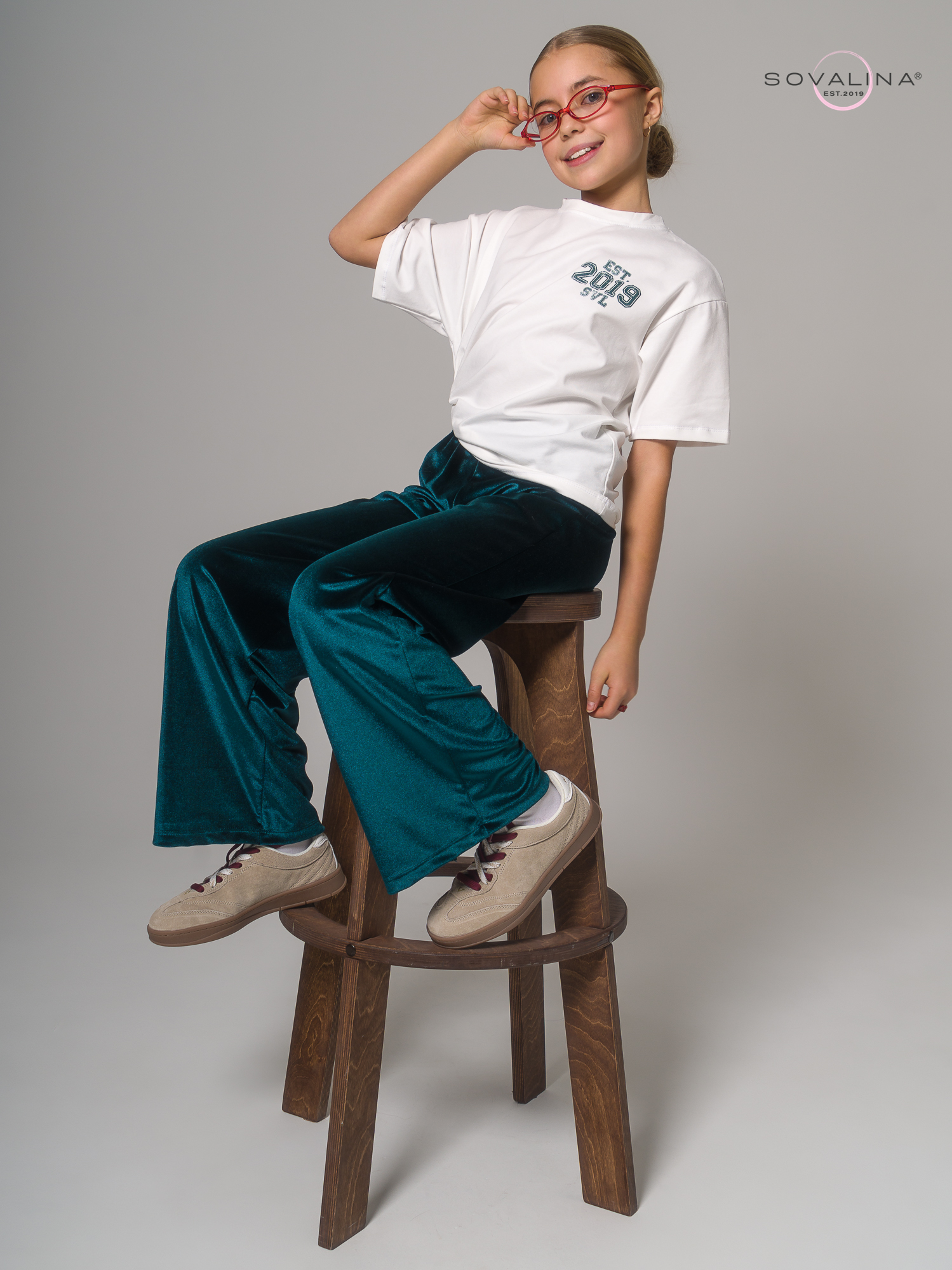 Брюки Classic бархат ель