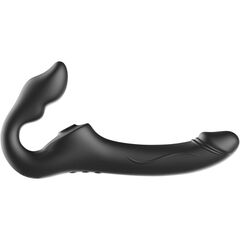 Безремневой страпон Ibiza черный с 3 моторами, 13,5 см