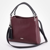 Сумка Саломея 264 наппа бордо + черный