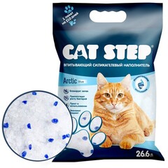 Наполнитель впитывающий силикагелевый CAT STEP Arctic Blue, 26,6 л