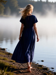 Акулина. Платье льняное женское базовое PL-422619