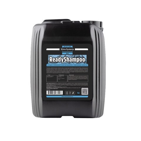 Shine Systems Black Line ReadyShampoo - готовый ручной автошампунь с гидрофобным эффектом, 5 л