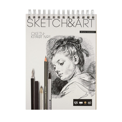 Скетчбук SKETCH&ART 185х250мм 60л ГРУБЫЙ КРАФТ 125г на гребне 1-60-560/01