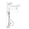 Hansgrohe Zesis M33 74804670 Смеситель для кухни с вытяжным изливом (чёрный матовый)