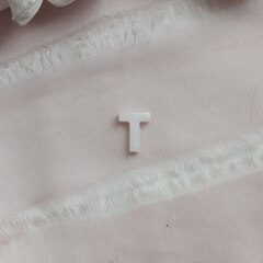 Подвески буквы T, U, V, W, X, Y, Z перламутр, 10 мм, 1 шт, П668, П669, П670, П671, П672, П673, П674
