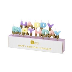 Свечи "Happy Birthday" (пастель)