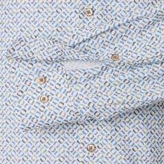 Сорочка мужская Venti Modern Fit 154409900-100 с принтом в сине-коричневой гамме