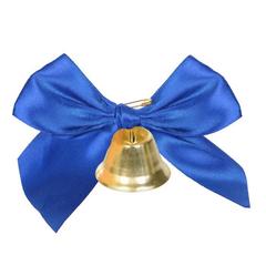 Колокольчик выпускной с темно-синим бантом