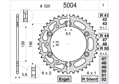 Звезда ведомая Ognibene 5004-R44 (JTR808.44)