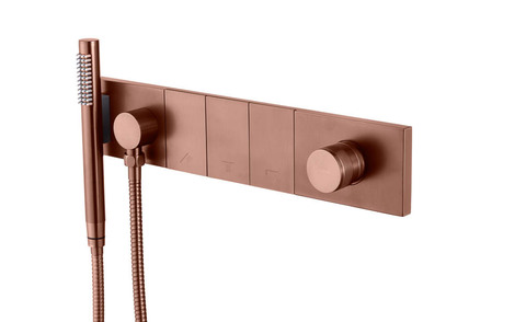 Boheme 132-SYS-BRB Смеситель ZODIAC с ручным душем BRUSHED BRONZE