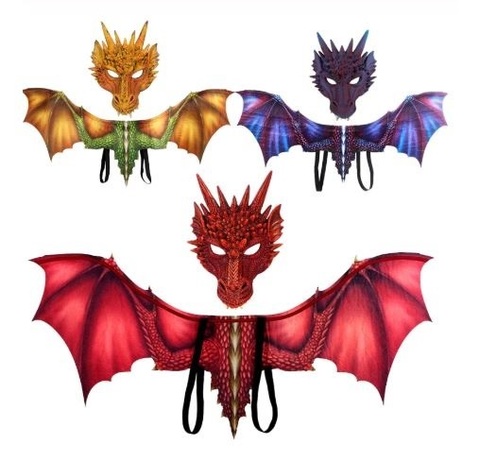 Дракон костюм крылья и маска