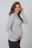 Водолазка для беременных 17757 серый меланж