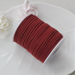 Шнур замшевый (искусственный), бордовый, 2,3*1 мм, 1 метр, ШН008