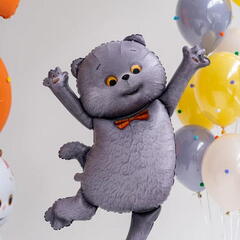 Сет гелиевых шаров Кот Басик и его подружка