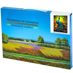 
          Картина по номерам Alingar, 20х30 см, 12 цветов, с акриловыми красками, холст на подрамнике, "Павлин"