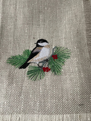 Сумка-шоппер льняная с вышивкой 