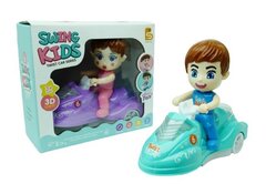 Мальчик/Девочка на Мотоцикле - Свет/Звук/Движение, размер 19,5см*17,5см*9см