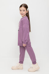 брюки  для девочки  КР 400759/насыщенный виноград к525
