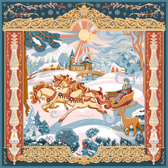 Платок «Русская зима»