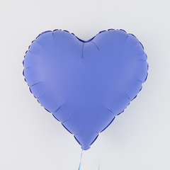 Г 18''/46 см, Сердце, Матовый, Голубой Лотос, 1 шт.