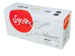 Картридж Sakura Q6002A (124A) для HP, желтый, 2000 к.