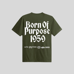 Футболка Alpha Industries Born Of Purpose Tee Olive (Зеленый)