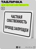 Табличка для частной территории 