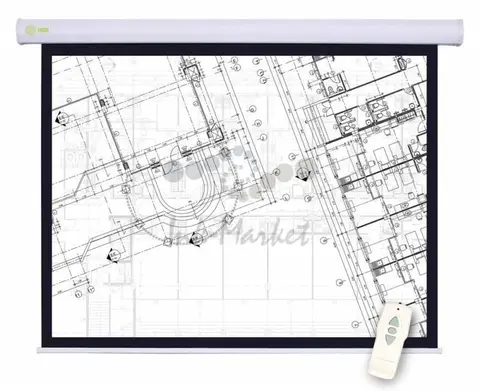 Экран Cactus 180x180см Motoscreen CS-PSM-180x180 1:1 настенно-потолочный рулонный (моторизованный привод)