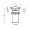 Gessi  Донный клапан свободного слива для раковины без перелива, цвет: хром 29088#031