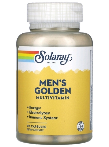 Solaray, Мультивитамины для мужчин Golden, 90 капсул