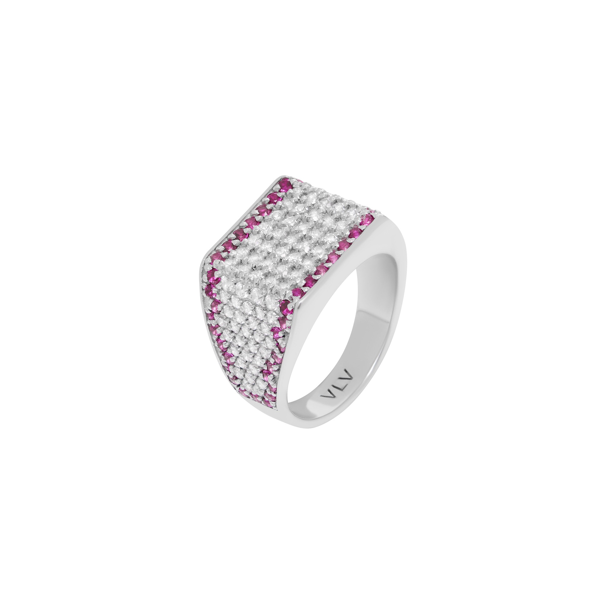 VIVA LA VIKA Кольцо Fuchsia Square Signet Ring viva la vika кольцо crystal square smile ring