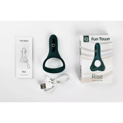 Виброкольцо Magic Motion Rise темно-зелёное