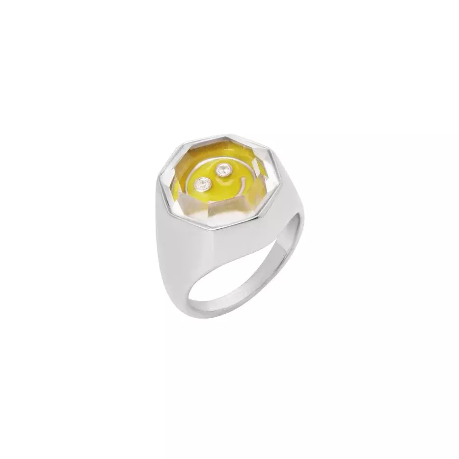 VIVA LA VIKA Кольцо Smiley Octangle Ring кольцо viva la vika crystal smiley 15 5 мл