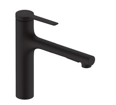 Hansgrohe Zesis M33 74804670 Смеситель для кухни с вытяжным изливом (чёрный матовый) фото