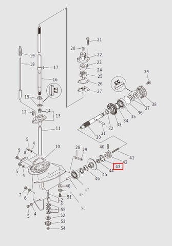 Стопорное кольцо для лодочного мотора T9.8 Sea-PRO