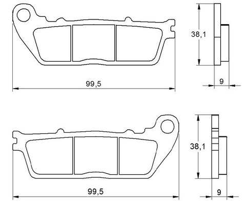 AGPP55ST Тормозные колодки дисковые мото Accossato (FDB2253ST)