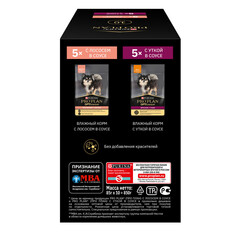 ПРОМО! Pro Plan набор паучей для взрослых собак (лосось,утка) 10х85 г