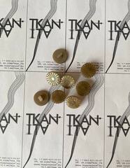 Пуговица пластиковая на ножке (пластик, 17, Бежевый перламутр)