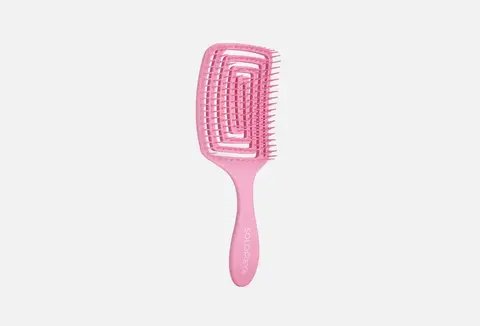 SOLOMEYA Расческа для сухих и влажных волос АРОМАТ КЛУБНИКИ лопатка Solomeya Wet Detangler Brush Paddle Strawberry (1 шт.)