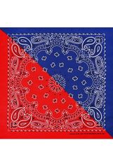 Бандана красно-синяя пейсли огурцы