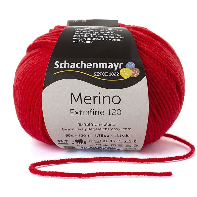 Меринос экстрафайн что это за пряжа. Merino Extrafine 120 Schachenmayr 00122 löwenz. Мерино экстрафайн. Пряжа томатный цвет. Носочная меринос экстрафайн.