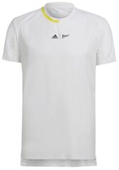 Футболка теннисная Adidas London Stretch Woven Tee - white/impact yellow