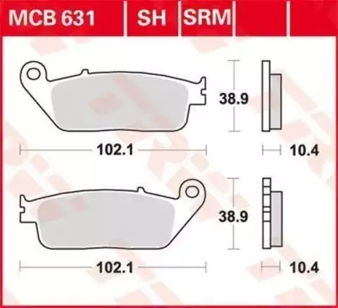 Колодки тормозные дисковые MCB631